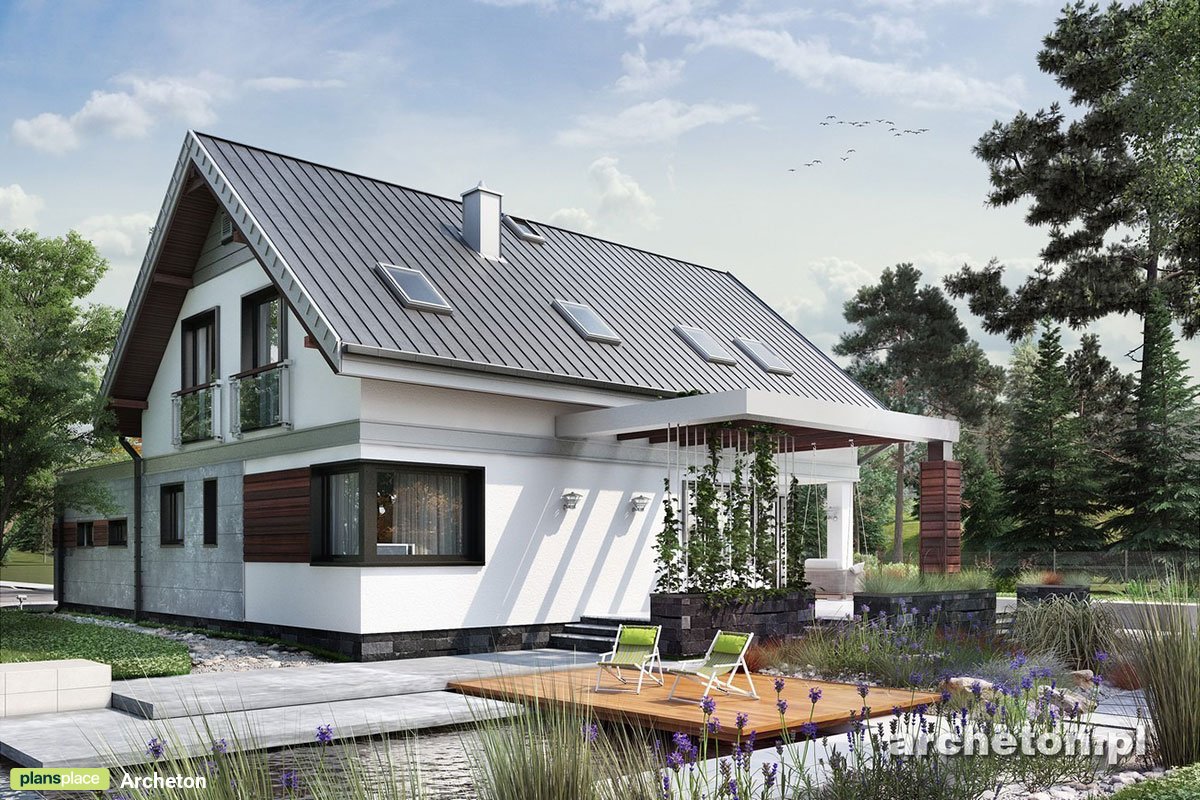 1800 Sq Ft House Plan with Skylight Windows and 5 Bedrooms