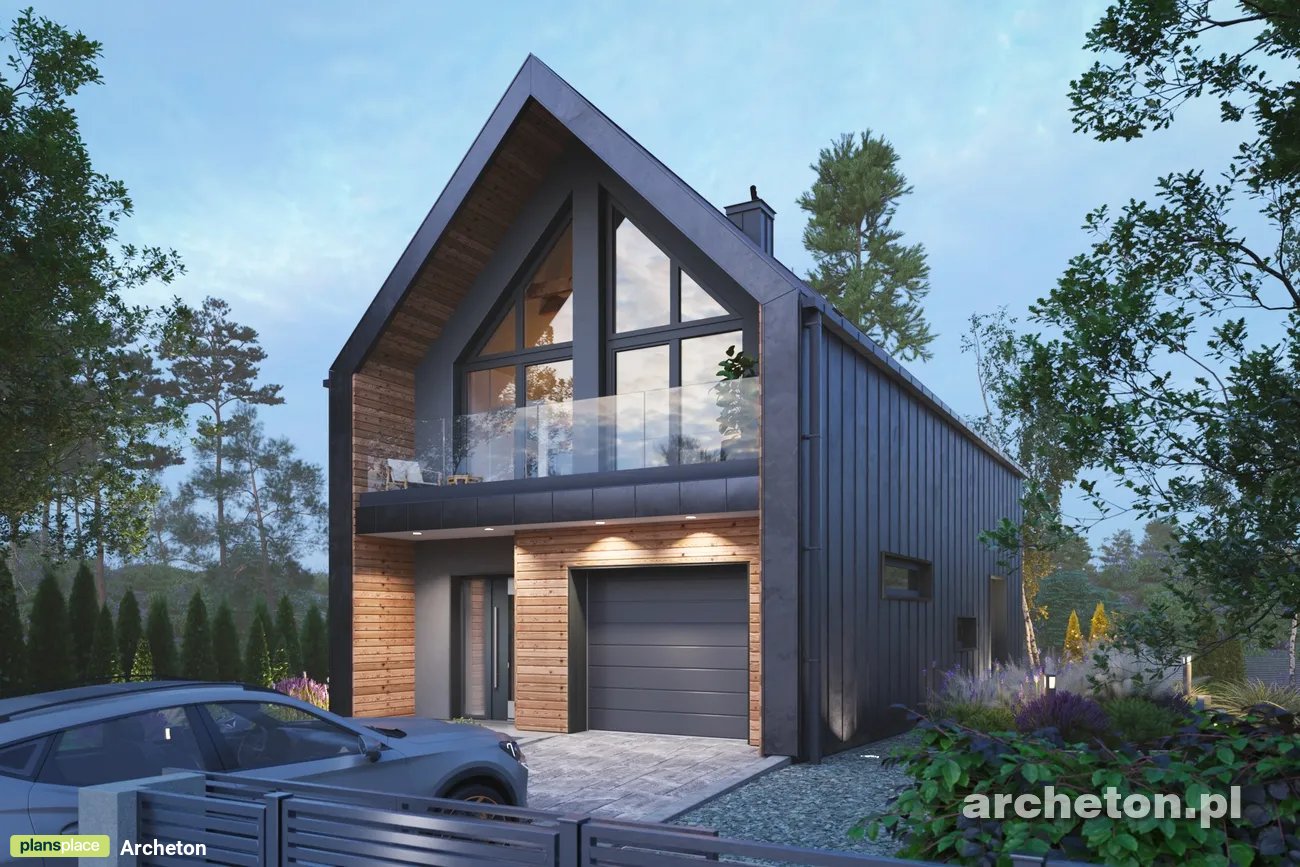 Proiect de casa 128 m²: Parter, 4 Dormitoare, 2 Bai, Bucatarie deschisa, Garaj