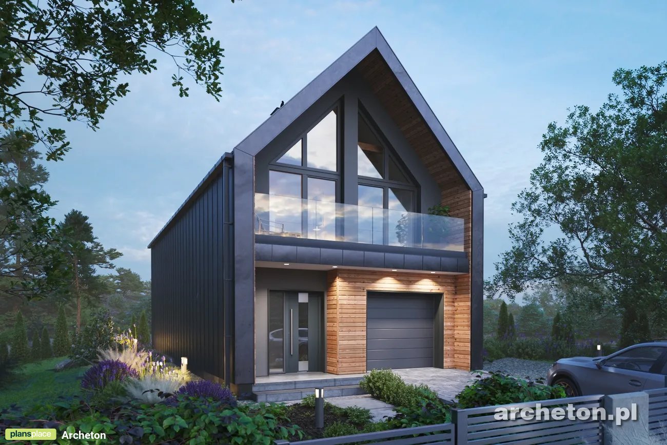 Proiect de casa 128 m²: Parter, 4 Dormitoare, 2 Bai, Bucatarie deschisa, Garaj