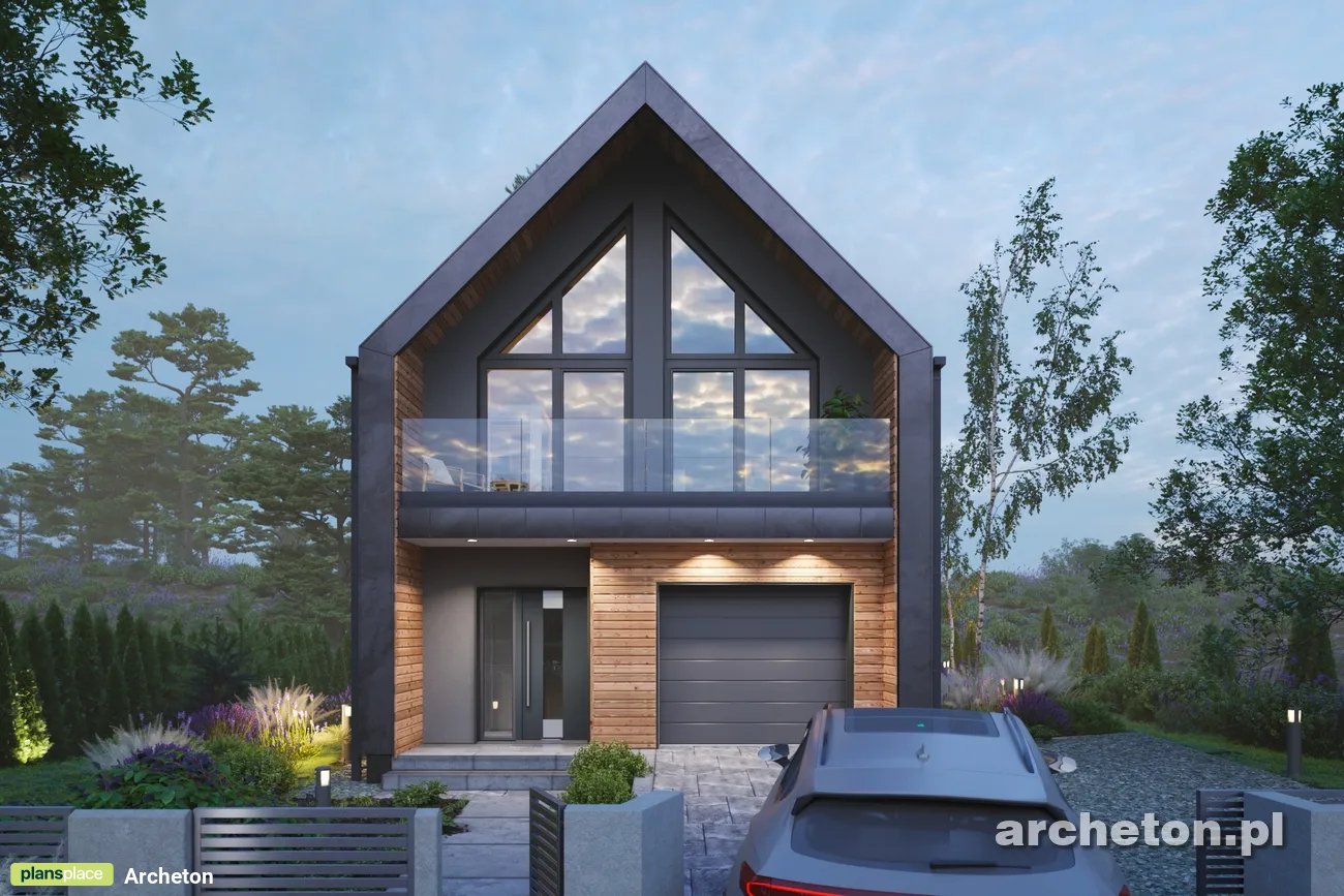 Proiect de casa 128 m²: Parter, 4 Dormitoare, 2 Bai, Bucatarie deschisa, Garaj