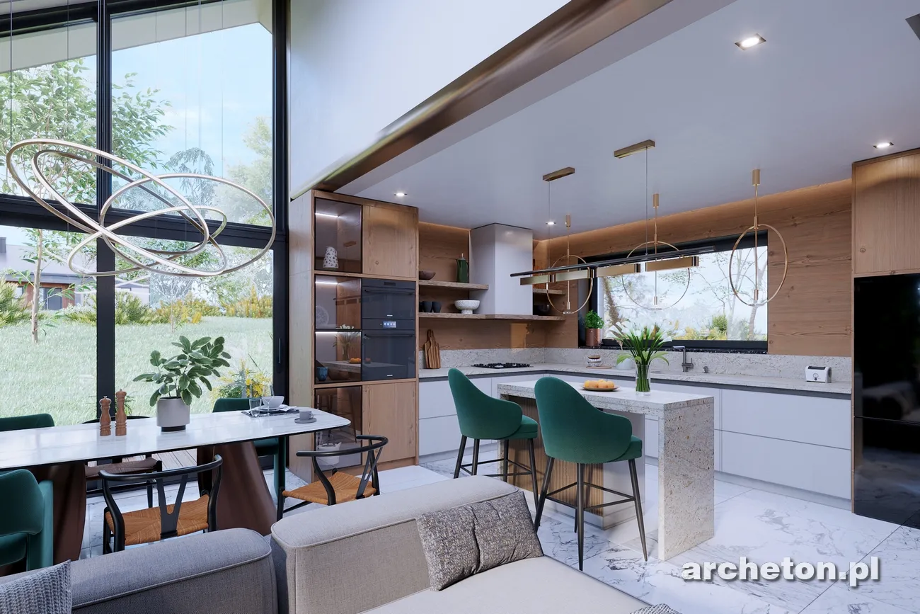 Proiect de casa parter 103 m²: 3 Dormitoare, Birou, 2 Bai, Bucatarie deschisa, fara Garaj
