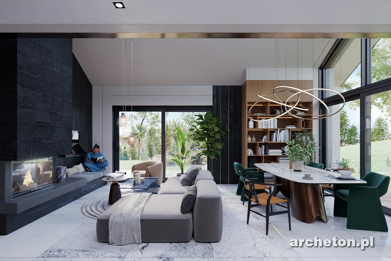 Proiect de casa parter 103 m²: 3 Dormitoare, Birou, 2 Bai, Bucatarie deschisa, fara Garaj