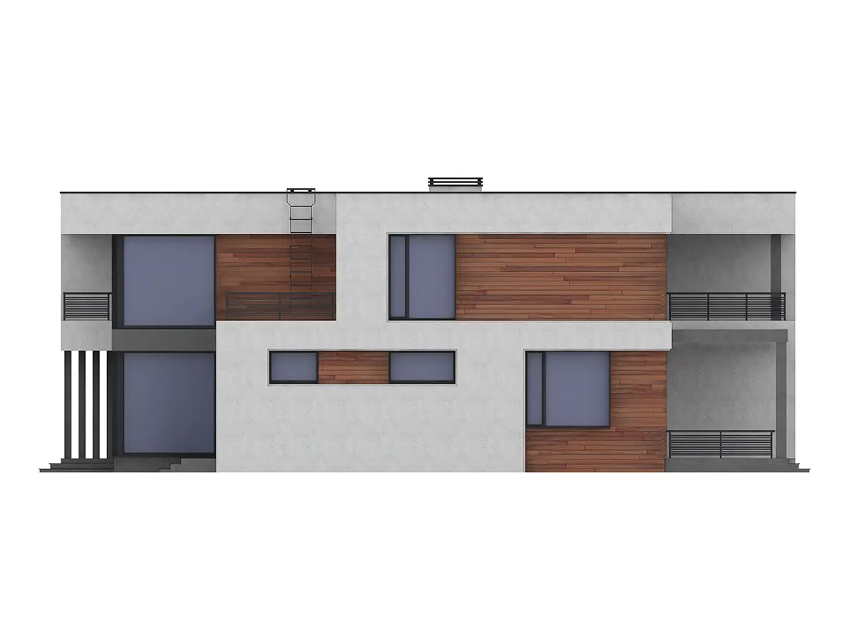 Proiect de casa cu etaj 351 m²: 3 Dormitoare, Birou, 3 Bai, Bucatarie deschisa, fara Garaj