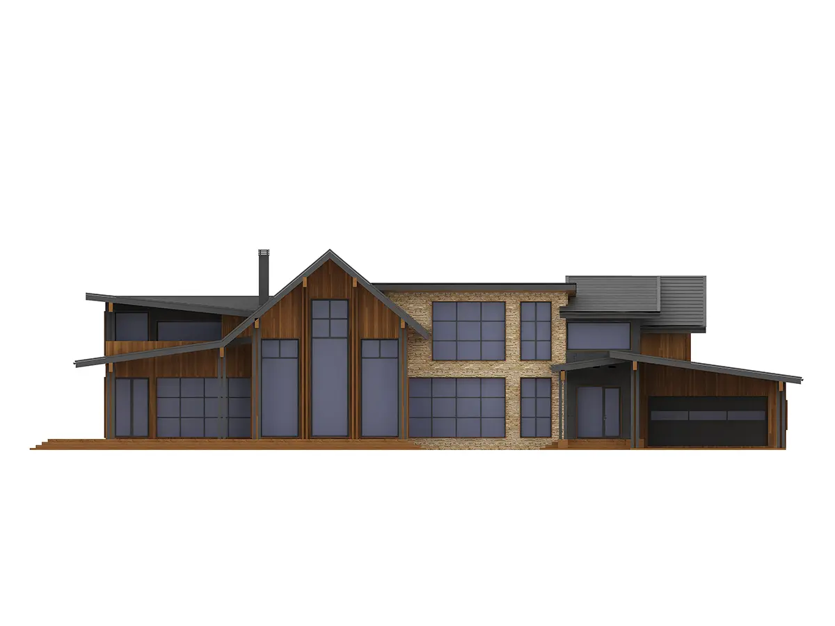 Proiect de casa parter cu mansardă 560 m²: 3 Dormitoare, 5 Bai, fara Garaj