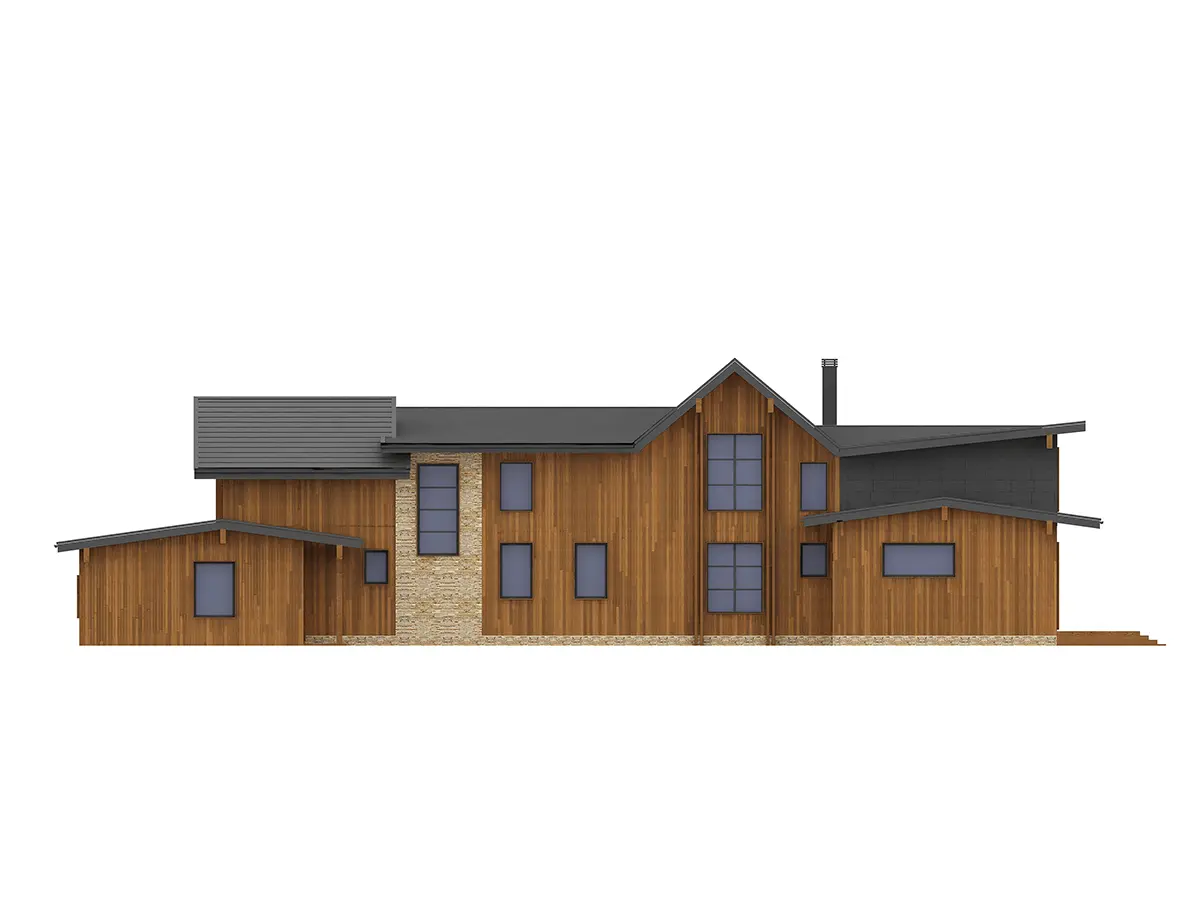 Proiect de casa parter cu mansardă 560 m²: 3 Dormitoare, 5 Bai, fara Garaj