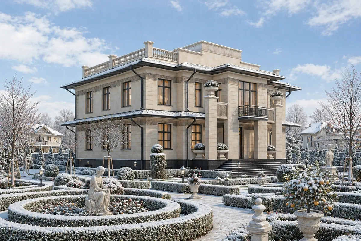 Proiect de casa 545 m²: 3 Parter + Subsol, 6 Dormitoare, Birou, 6 Bai