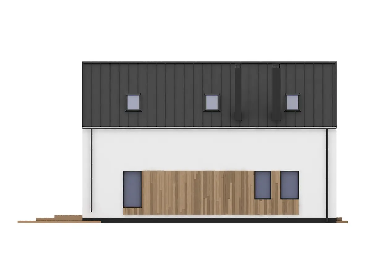 Proiect de casa parter cu mansardă 164 m²: 3 Dormitoare, 2 Bai, Bucatarie deschisa, fara Garaj