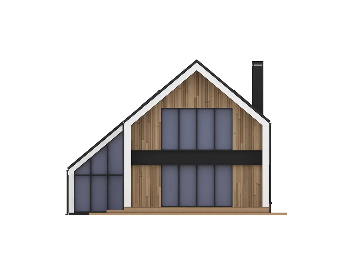 Proiect de casa parter cu mansardă 164 m²: 3 Dormitoare, 2 Bai, Bucatarie deschisa, fara Garaj