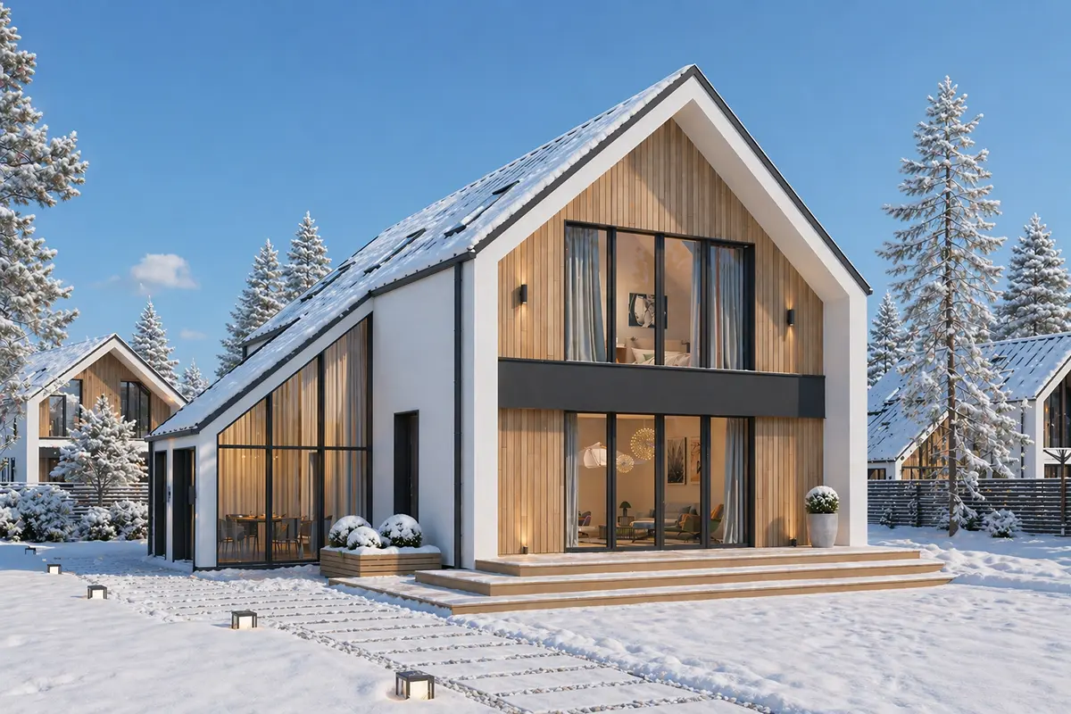 Proiect de casa parter cu mansardă 164 m²: 3 Dormitoare, 2 Bai, Bucatarie deschisa, fara Garaj