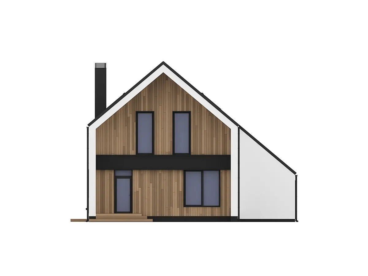 Proiect de casa parter cu mansardă 164 m²: 3 Dormitoare, 2 Bai, Bucatarie deschisa, fara Garaj