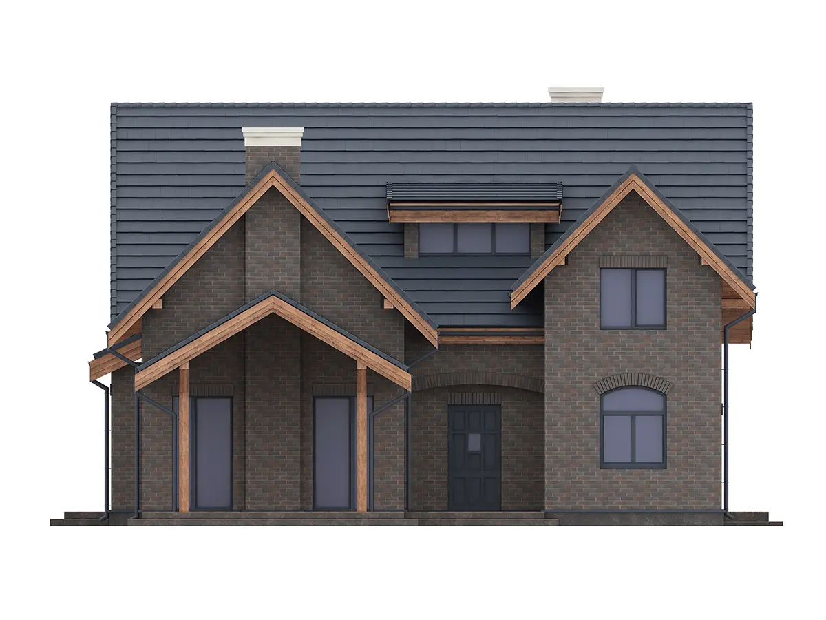 Proiect de casa parter cu mansardă 175 m²: 4 Dormitoare, Birou, 2 Bai, fara Garaj