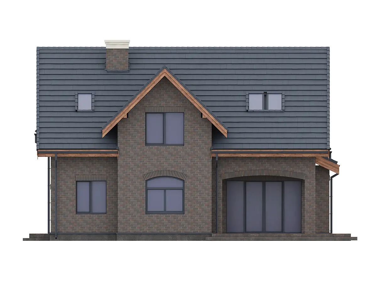 Proiect de casa parter cu mansardă 175 m²: 4 Dormitoare, Birou, 2 Bai, fara Garaj