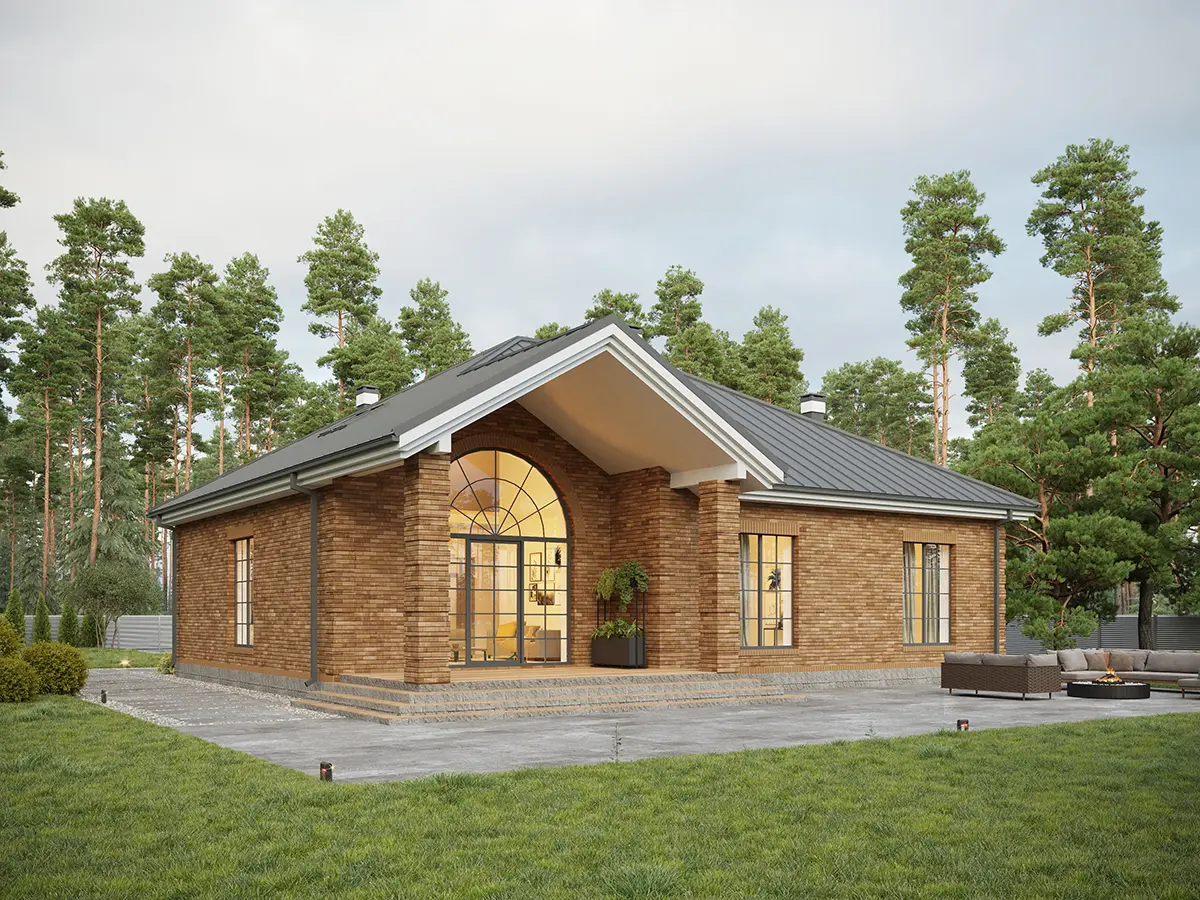 Proiect de casa parter cu mansardă 294 m²: 3 Dormitoare, 4 Bai, Bucatarie deschisa, Garaj