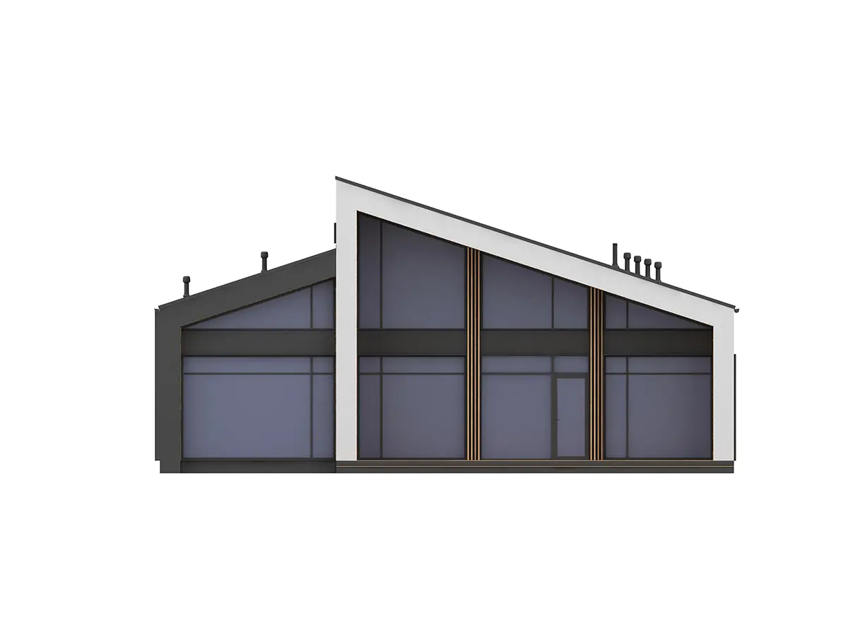 Proiect de casa 212 m²: Parter cu mansardă, 3 Dormitoare, 2 Bai, Bucatarie deschisa