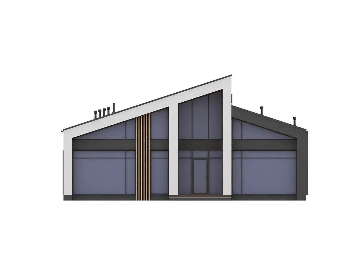 Proiect de casa 212 m²: Parter cu mansardă, 3 Dormitoare, 2 Bai, Bucatarie deschisa