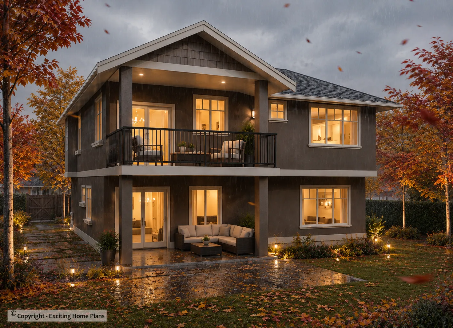 Proiect de casa cu etaj 234 m²: 3 Dormitoare, 3 Bai, Garaj