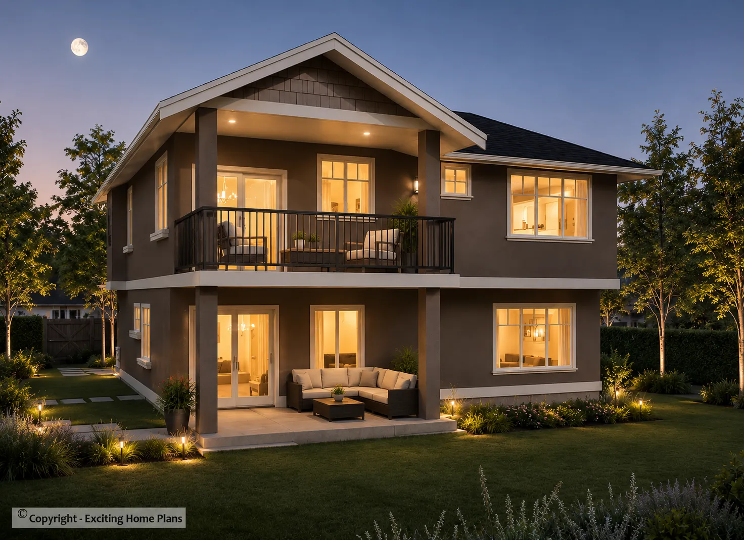 Proiect de casa cu etaj 234 m²: 3 Dormitoare, 3 Bai, Garaj