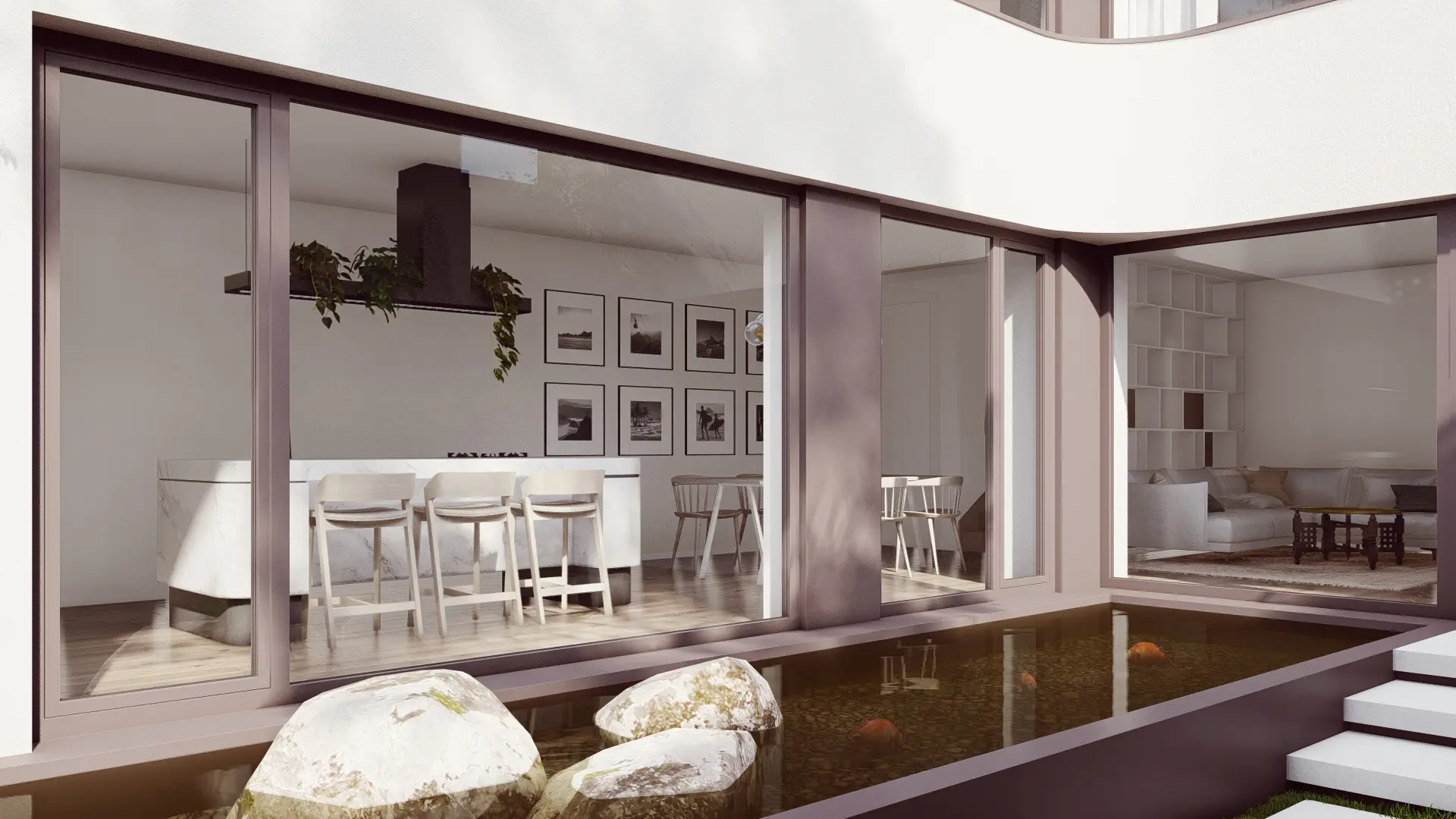 Proiect de casa cu 2 etaje 235 m²: 4 Dormitoare, 3 Bai, fara Garaj