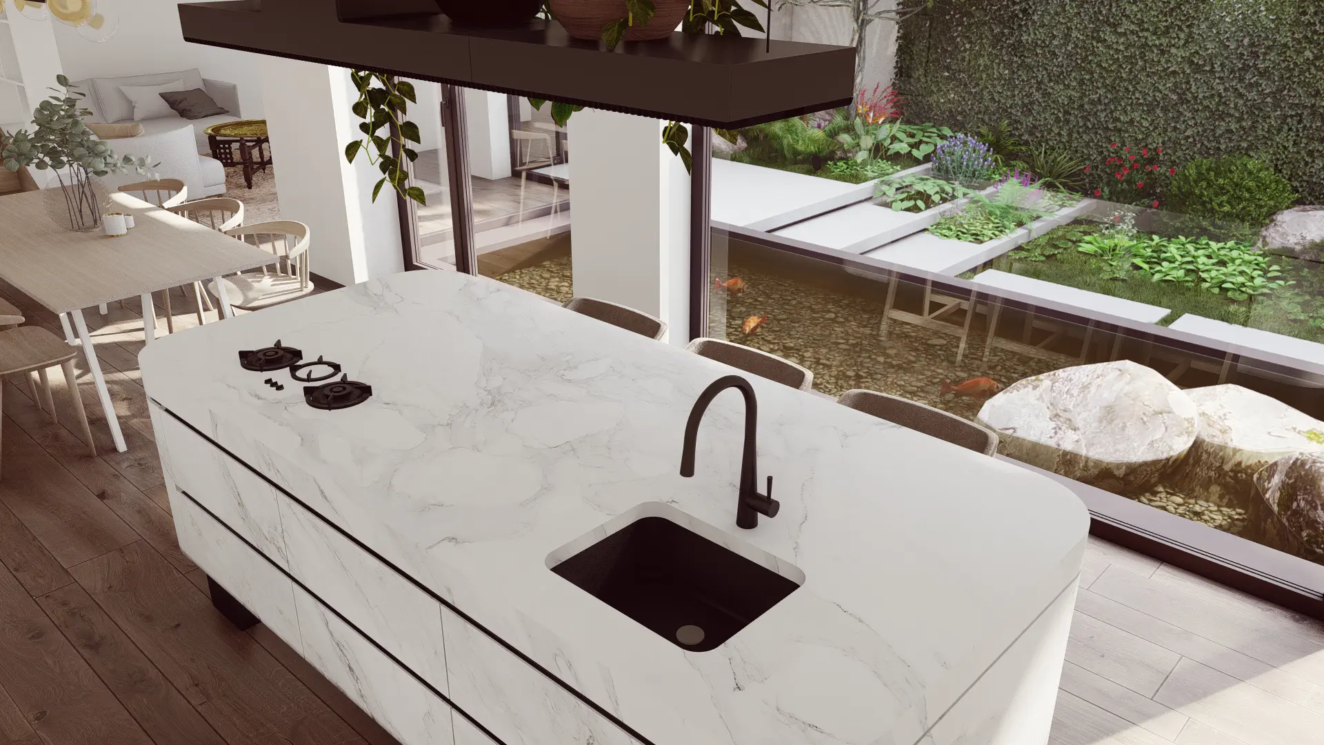 Proiect de casa cu 2 etaje 235 m²: 4 Dormitoare, 3 Bai, fara Garaj