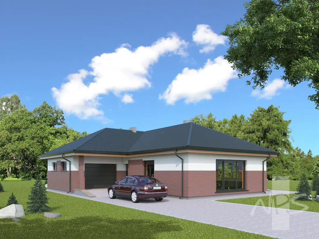 Proiect de casa parter 135 m²: 3 Dormitoare, 1 Bai, fara Garaj