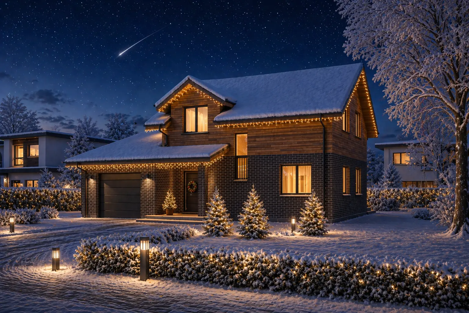 Proiect de casa parter cu mansardă 163 m²: 3 Dormitoare, Birou, 2 Bai, Bucatarie deschisa, Garaj