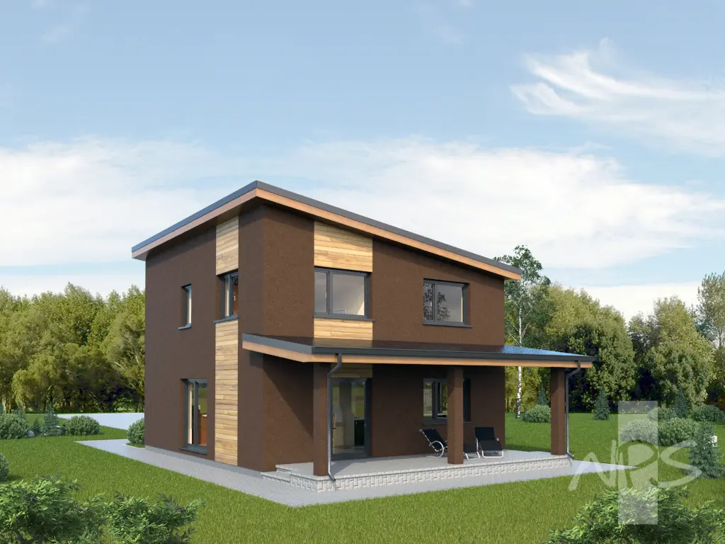Proiect de casa cu etaj 146 m²: 3 Dormitoare, 2 Bai, Garaj