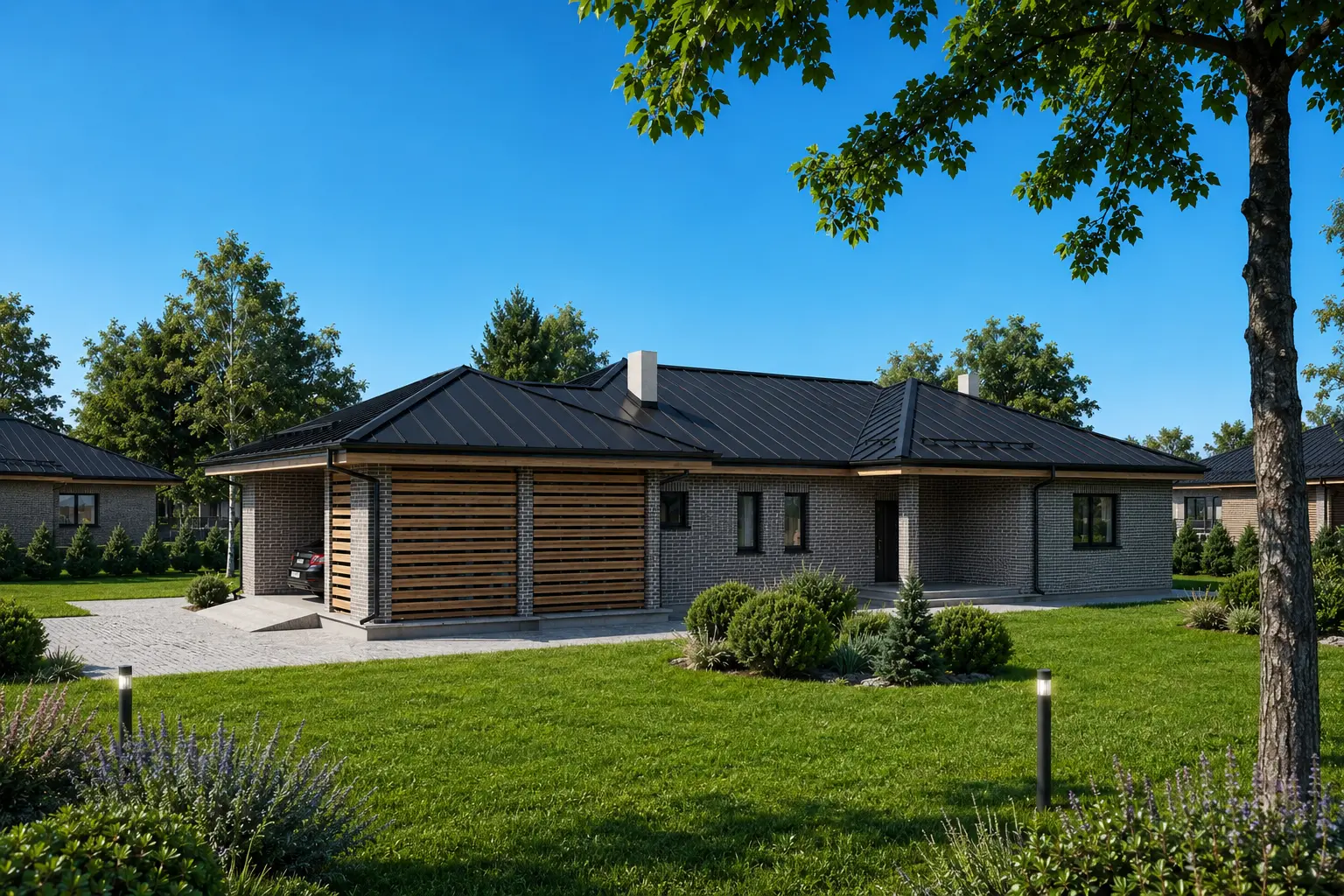 Proiect de casa parter 161 m²: 3 Dormitoare, 2 Bai, fara Garaj