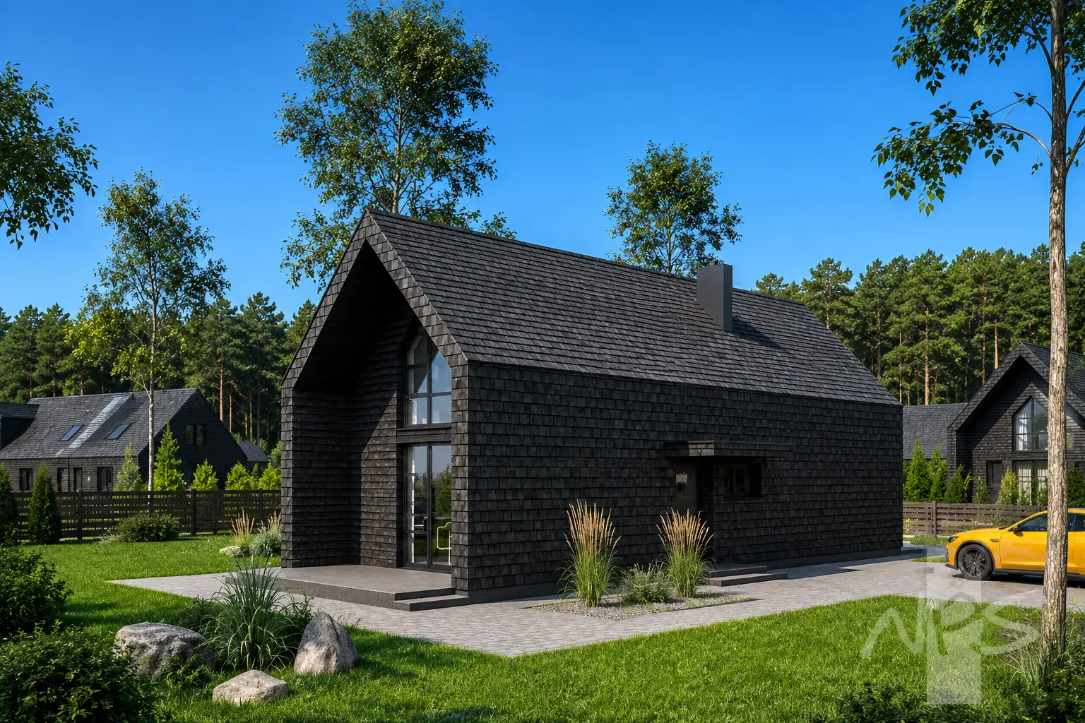 Proiect de casa parter cu mansardă 128 m²: 2 Dormitoare, 2 Bai, fara Garaj