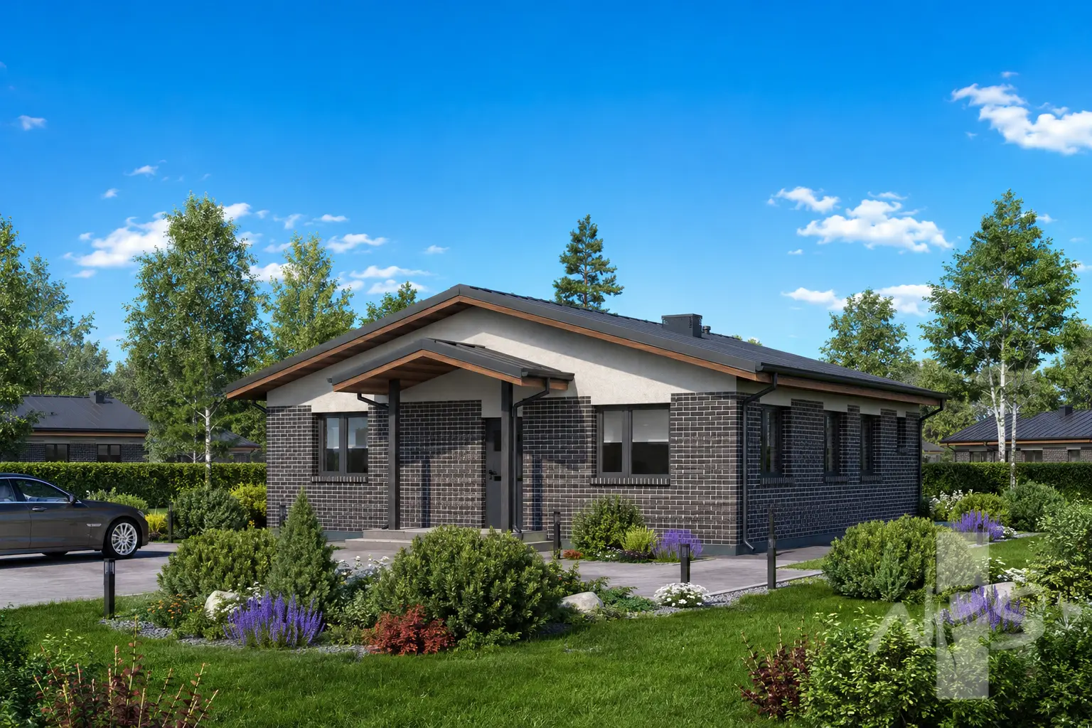 Proiect de casa parter 116 m²: 3 Dormitoare, 2 Bai, fara Garaj
