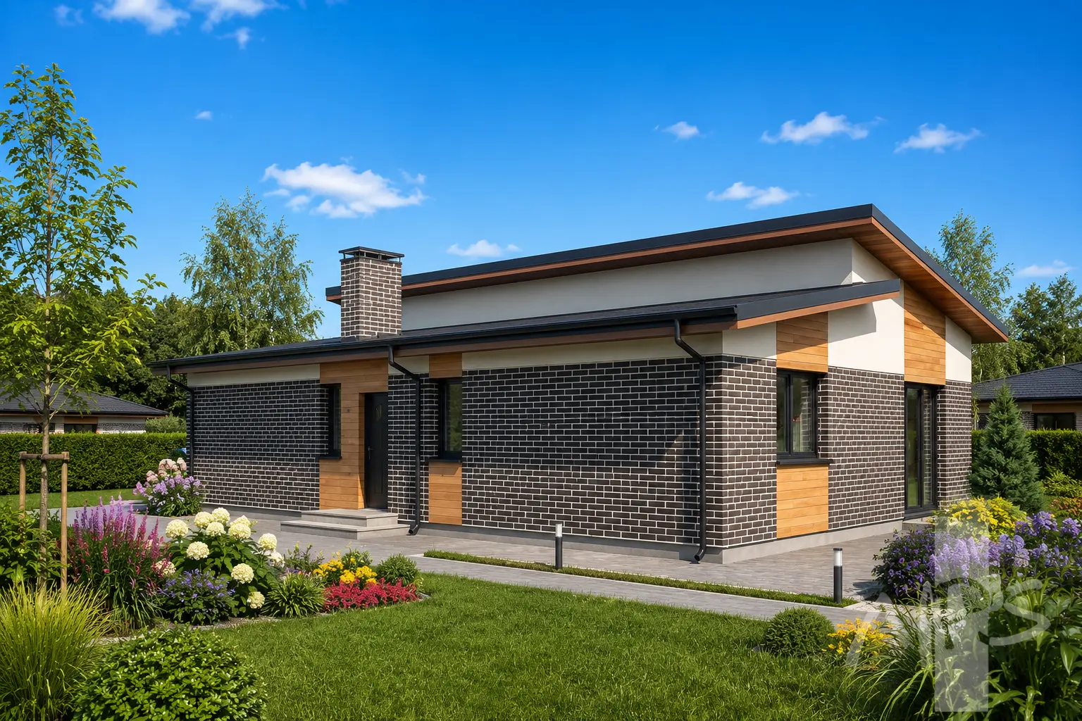 Proiect de casa parter 127 m²: 3 Dormitoare, 1 Bai, fara Garaj