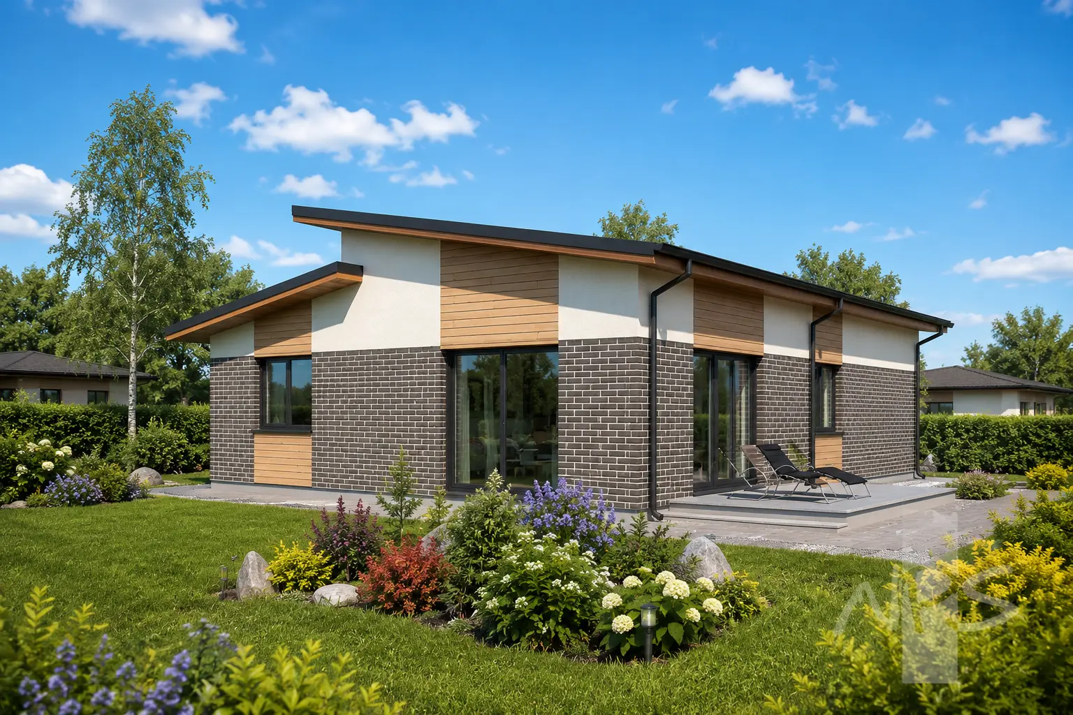 Proiect de casa parter 127 m²: 3 Dormitoare, 1 Bai, fara Garaj