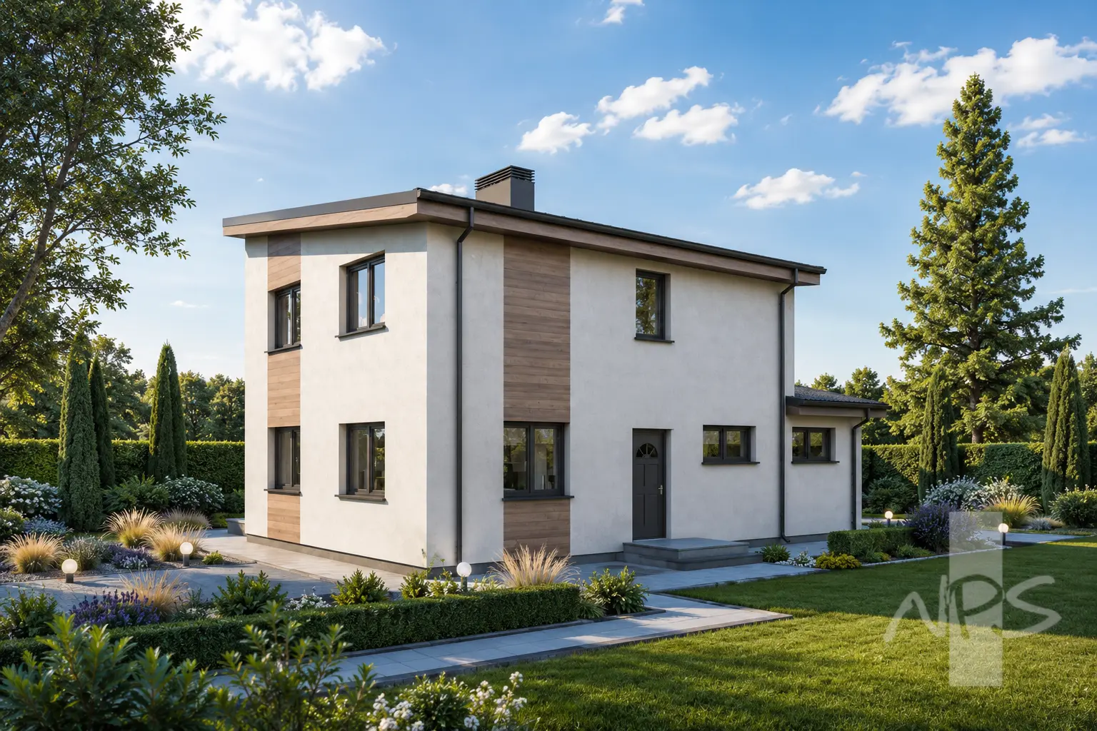Proiect de casa cu etaj 146 m²: 3 Dormitoare, 2 Bai, Garaj