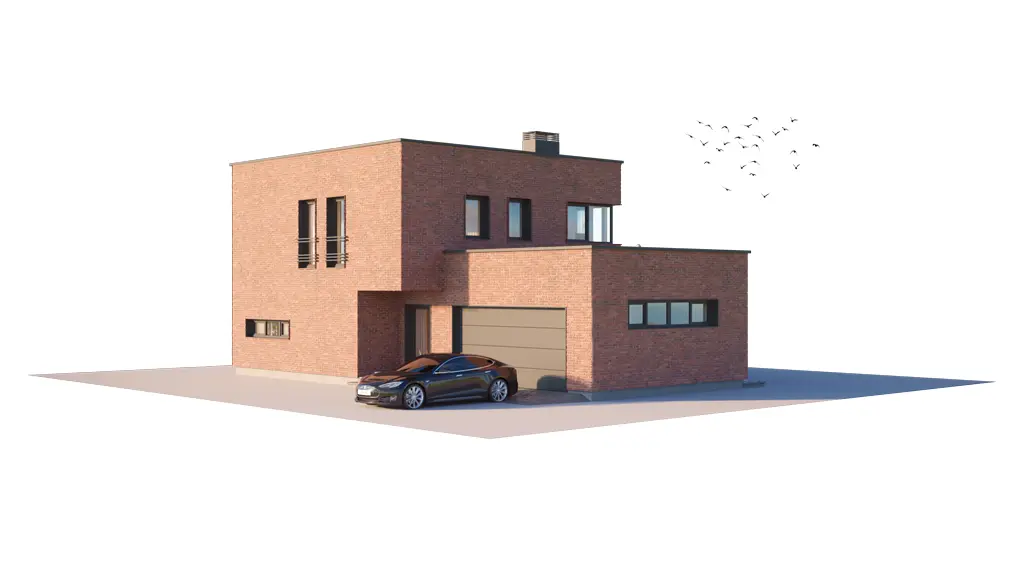 Proiect de casa cu etaj 178 m²: 3 Dormitoare, 3 Bai, Bucatarie deschisa, Garaj