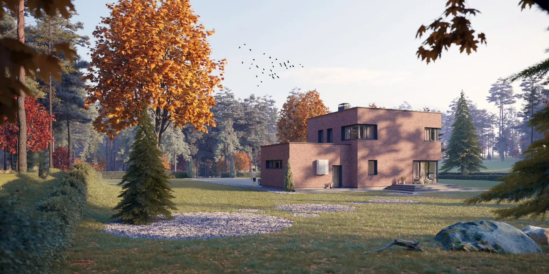 Proiect de casa cu etaj 178 m²: 3 Dormitoare, 3 Bai, Bucatarie deschisa, Garaj