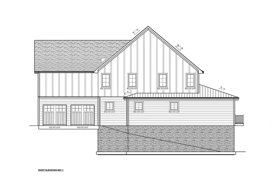 Proiect de casa cu etaj + demisol 665 m²: 4 Dormitoare, Birou, 7 Bai, Bucatarie deschisa, Garaj