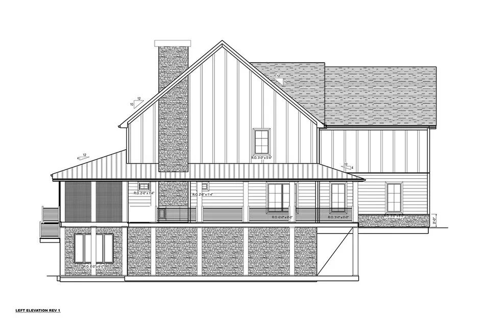 Proiect de casa cu etaj + demisol 665 m²: 4 Dormitoare, Birou, 7 Bai, Bucatarie deschisa, Garaj