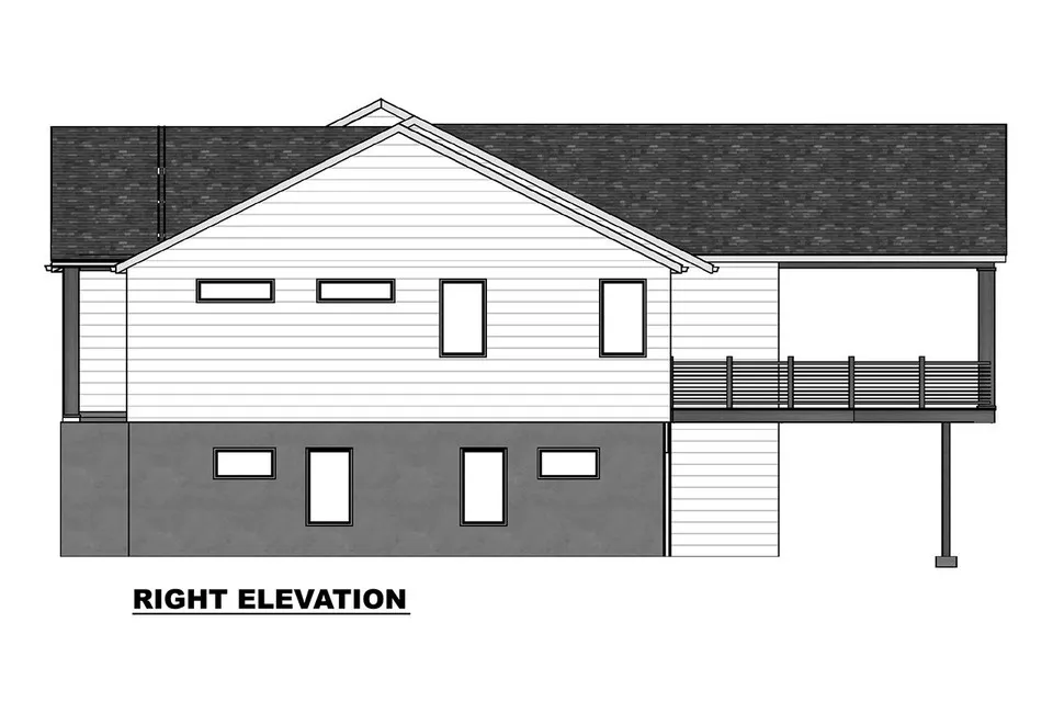 Proiect de casa parter + demisol 350 m²: 3 Dormitoare, Birou, 4 Bai, Bucatarie deschisa, Garaj