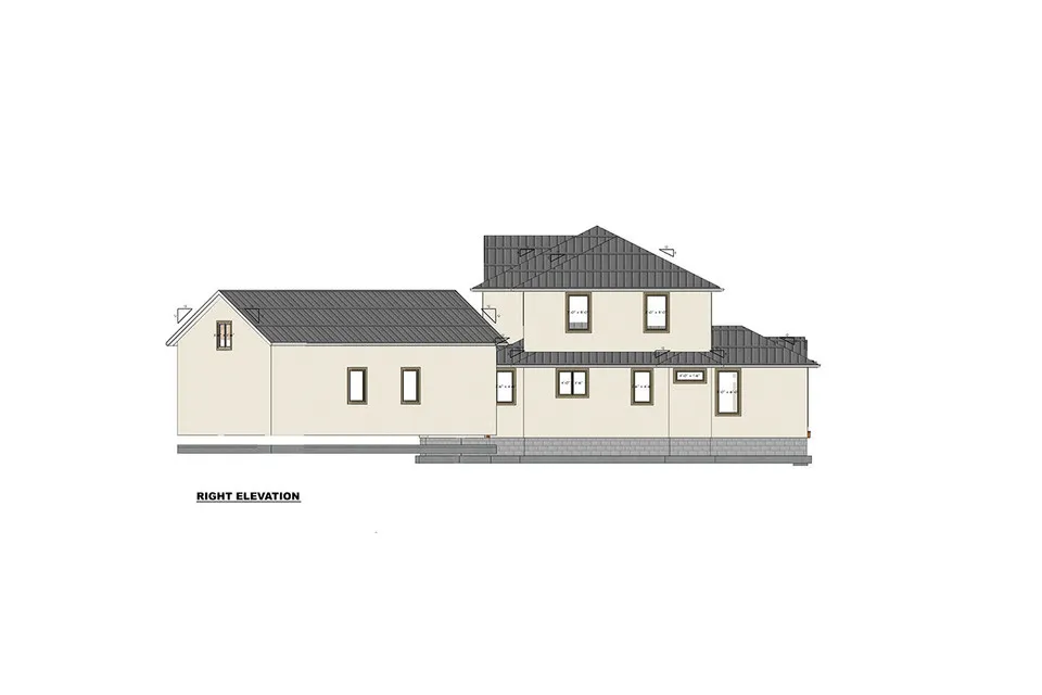 Proiect de casa cu etaj 475 m²: 6 Dormitoare, 5 Bai, Bucatarie deschisa, Garaj