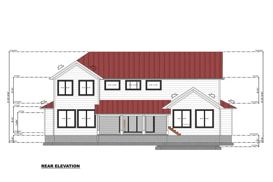 Proiect de casa cu etaj 543 m²: 4 Dormitoare, Birou, 4 Bai, Bucatarie deschisa, Garaj