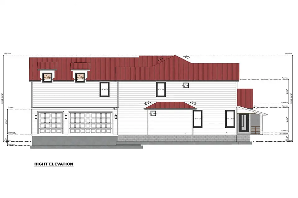 Proiect de casa cu etaj 543 m²: 4 Dormitoare, Birou, 4 Bai, Bucatarie deschisa, Garaj