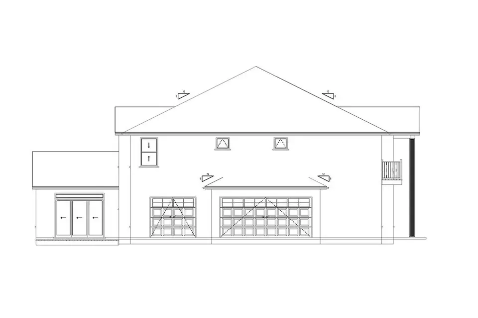 Proiect de casa cu etaj 490 m²: 4 Dormitoare, Birou, 4 Bai, Bucatarie deschisa, Garaj