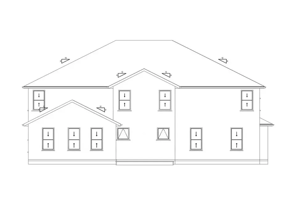 Proiect de casa cu etaj 490 m²: 4 Dormitoare, Birou, 4 Bai, Bucatarie deschisa, Garaj