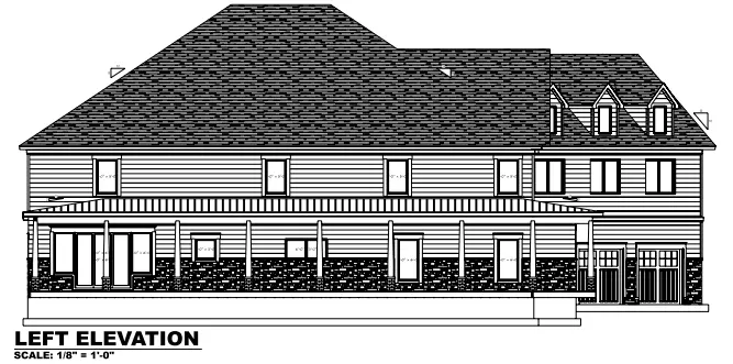 Proiect de casa cu etaj 1092 m²: 4 Dormitoare, 5 Bai, Bucatarie deschisa, Garaj
