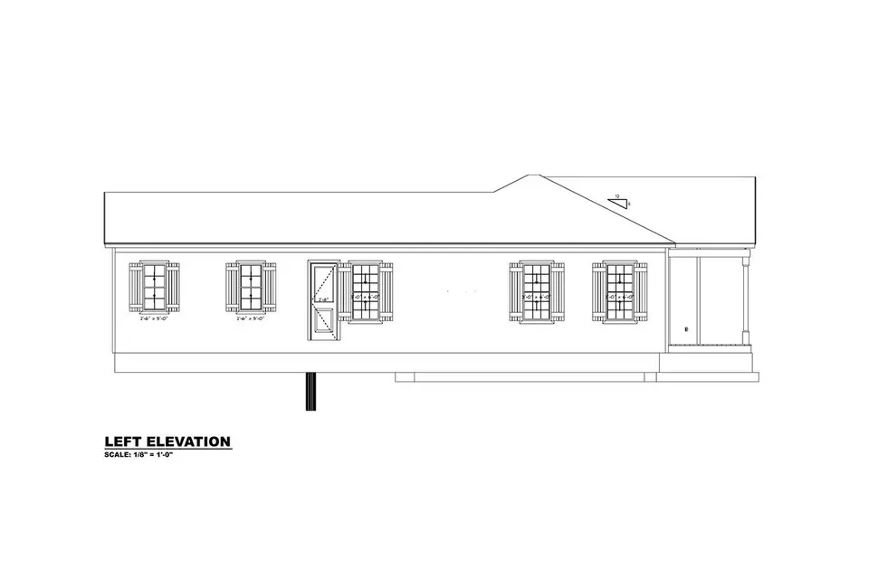 Proiect de casa parter 238 m²: 3 Dormitoare, 3 Bai, Bucatarie deschisa, fara Garaj