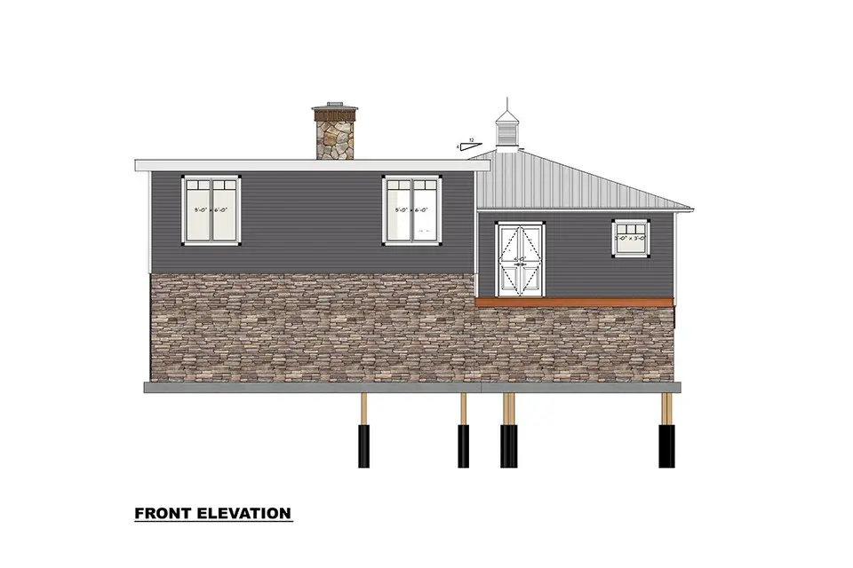 Proiect de casa parter + demisol 204 m²: 3 Dormitoare, 3 Bai, Bucatarie deschisa, fara Garaj