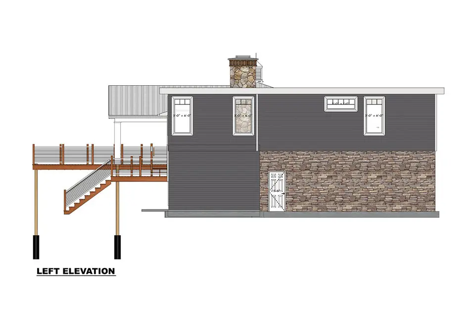 Proiect de casa parter + demisol 204 m²: 3 Dormitoare, 3 Bai, Bucatarie deschisa, fara Garaj