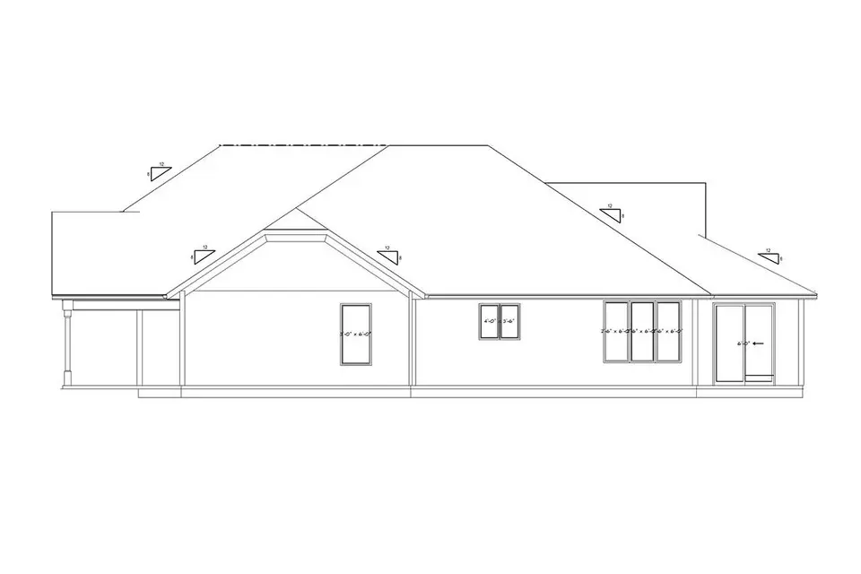 Proiect de casa parter 224 m²: 3 Dormitoare, 2 Bai, Bucatarie deschisa, Garaj