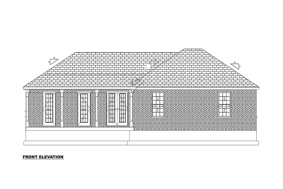 Proiect de casa parter 205 m²: 4 Dormitoare, 4 Bai, Bucatarie deschisa, fara Garaj