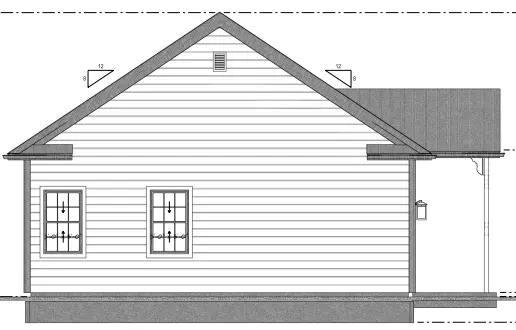 Proiect de casa parter 135 m²: 1 Dormitoare, 1 Bai, Bucatarie deschisa, Garaj