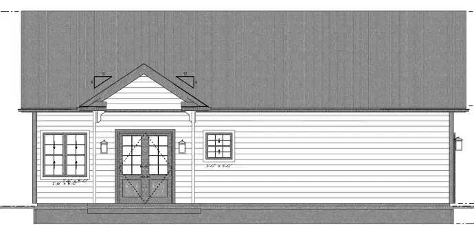 Proiect de casa parter 135 m²: 1 Dormitoare, 1 Bai, Bucatarie deschisa, Garaj